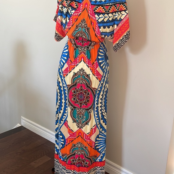COLOURFUL MAXI DRESS - Picture 6 of 9